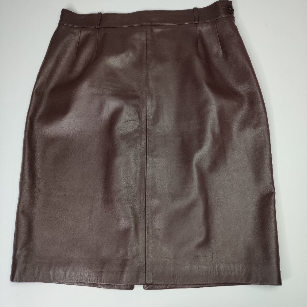 Yves Saint Laurent variation Skirt Sz 12 Lambskin